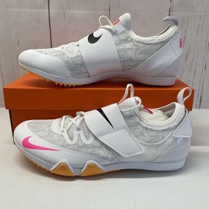 Nike Zoom Pole Vault Elite Track Shoes White Orange Men's Size 14 AA1204-101